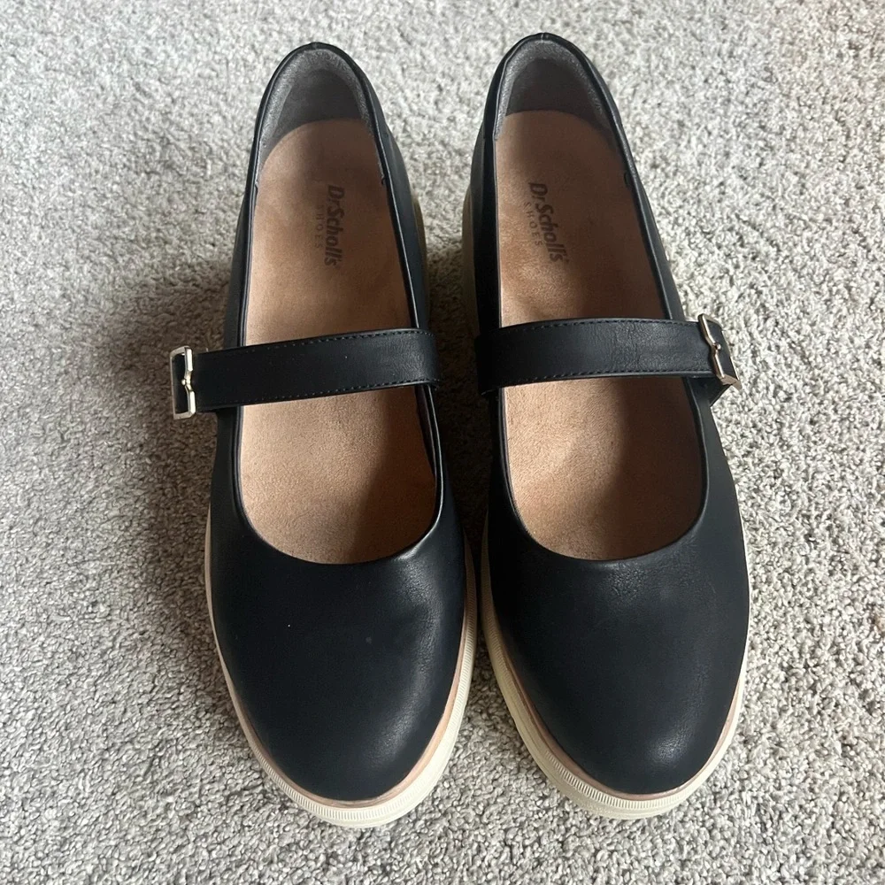 Dr Scholls Nice Max MJ Women’s Size 9 Vegan Leather Mary Jane Platforms Dr.